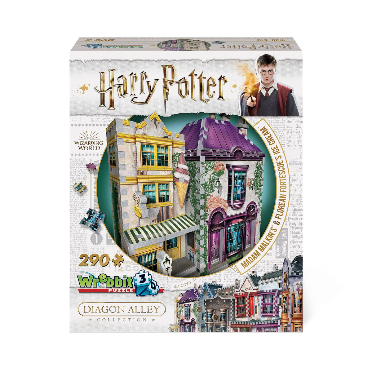 Harry Potter - Harry Potter Diagon Alley Collection: Madam Malkins & Florean Fortescues (290Pc) 3D Jigsaw Puzzle - Jigsaw Puzzle