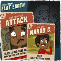 Load image into Gallery viewer, Escape from Flat Earth: A Narrative-Creating Card Game for 1-6 Fans of sci-fi who Should Know Better Than to wear red
