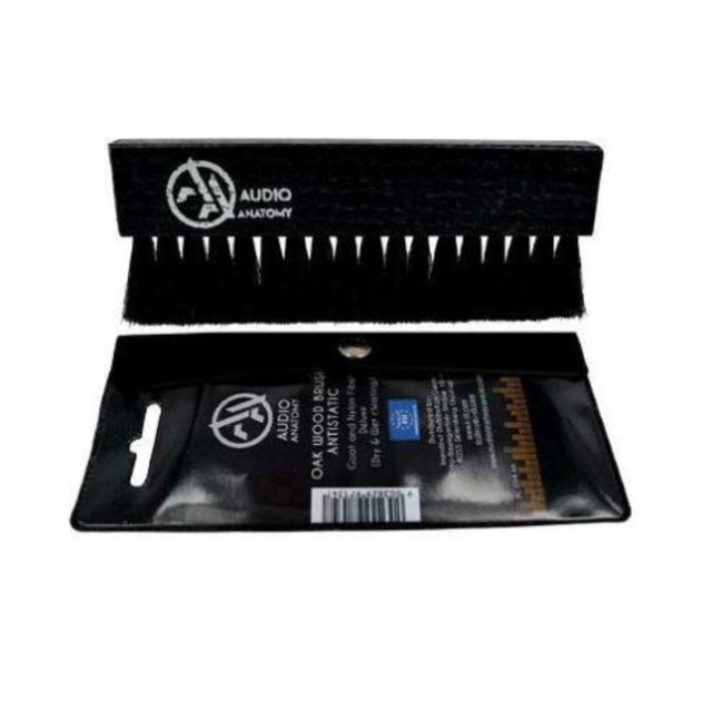 Audio Anatomy - Oak Wood Brush Black With Antistatic Goat And Nylon Fiber - Deluxe (Dry & Wet Cleaning) - Vinyl Accessories