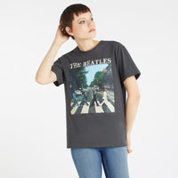 Load image into Gallery viewer, Beatles - Abbey Road Amplified Vintage Charcoal T Shirt
