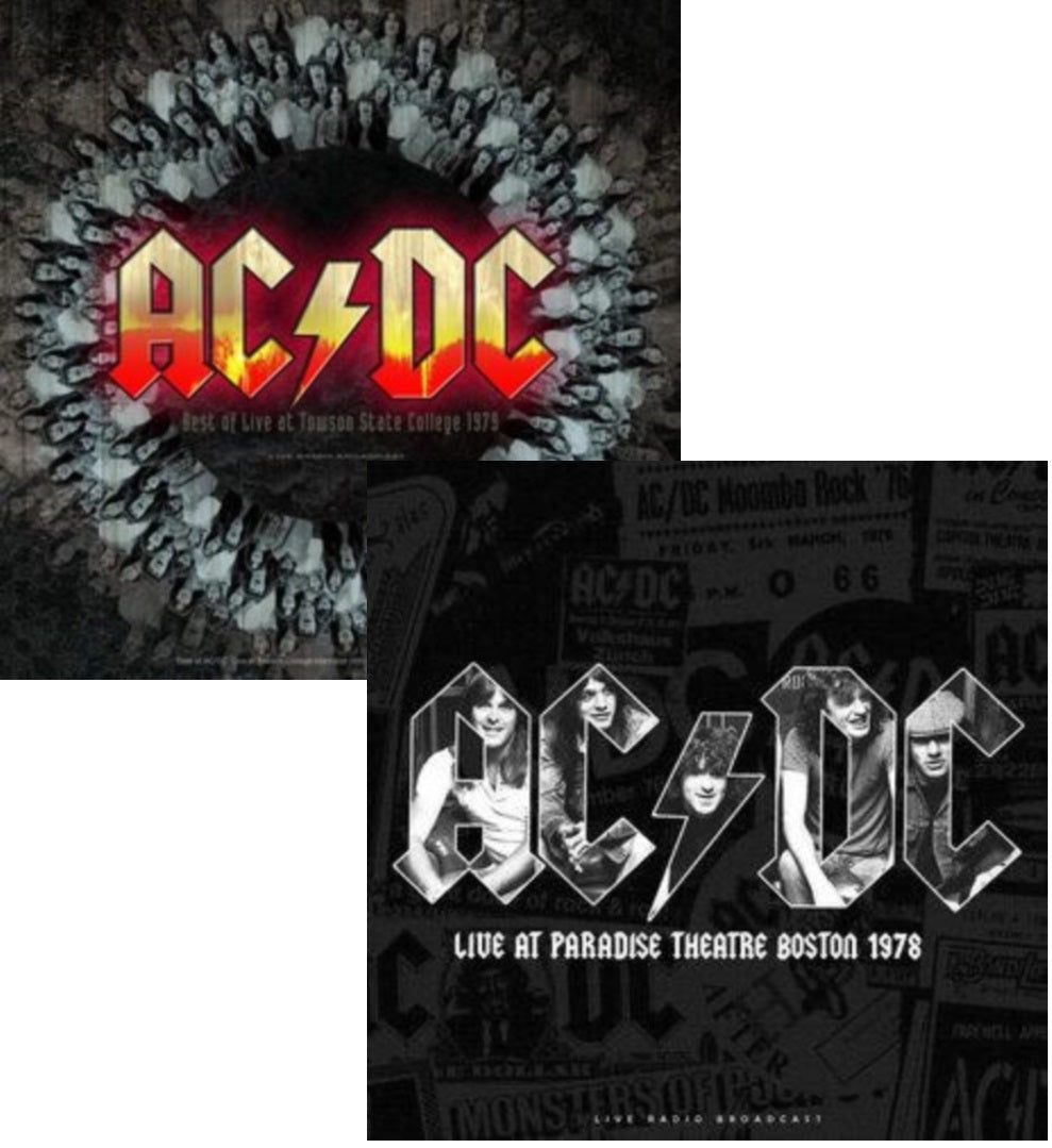 AC/DC - Live at Paradise Theatre, Boston 1978 &  Best of Live at Towson State College 1979 - Double Vinyl Set